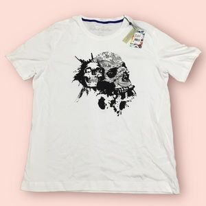 Robert Graham Mens White Tee (Skull)